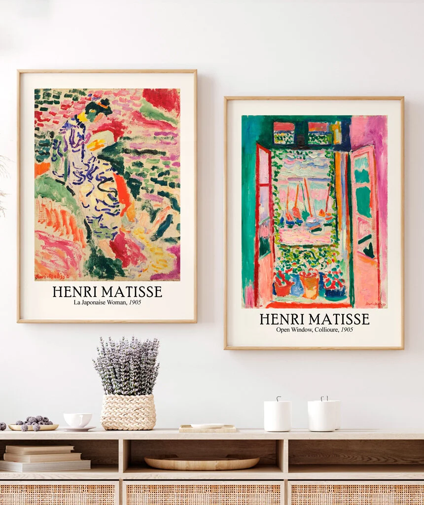 Kit 2 Quadros Decorativos Pinturas Matisse