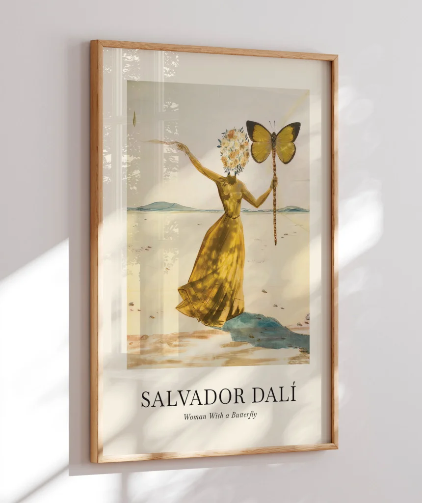 Quadro Decorativo Salvador Dalí Woman With a Butterfly